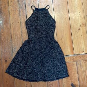 Bar III New Years Eve Dress with gold sparkles - M